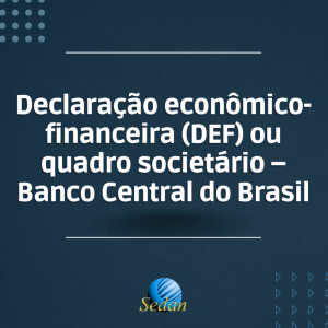 Declaração econômico-financeira (DEF) ou quadro societário – Banco Central do Brasil
